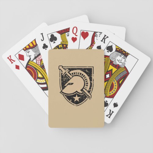 United States Military Academy Logo Distressed Poker Cards