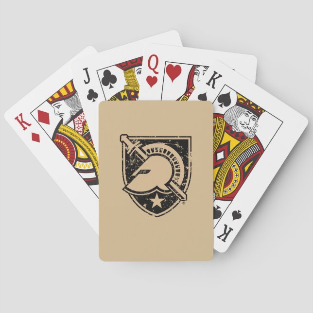 United States Military Academy Logo Distressed Poker Cards (Back)