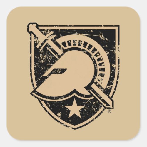 United States Military Academy Logo Distressed Square Sticker