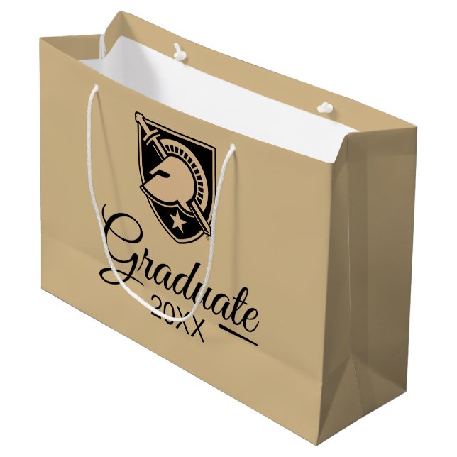 United States Military Academy Logo Large Gift Bag (Front Angled)