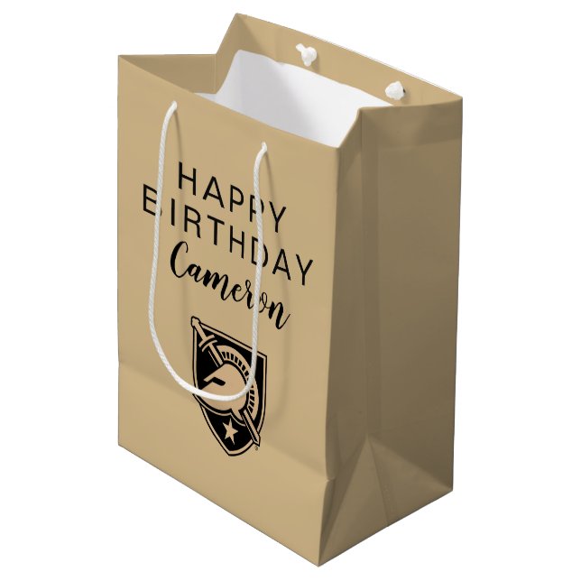 United States Military Academy Logo Medium Gift Bag (Front Angled)