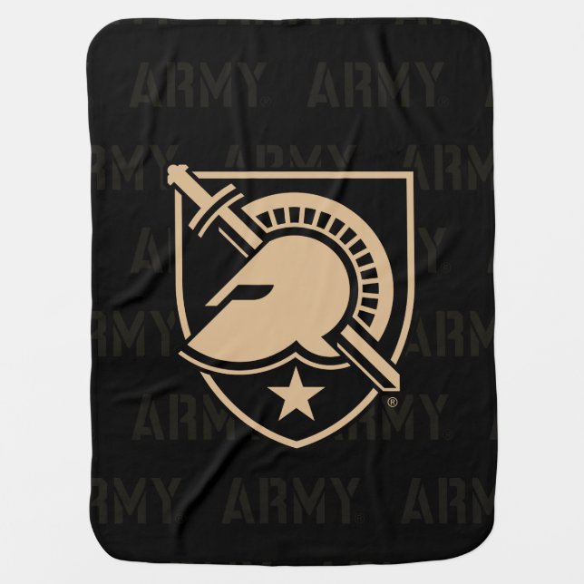 United States Military Academy Logo Watermark Baby Blanket (Front)
