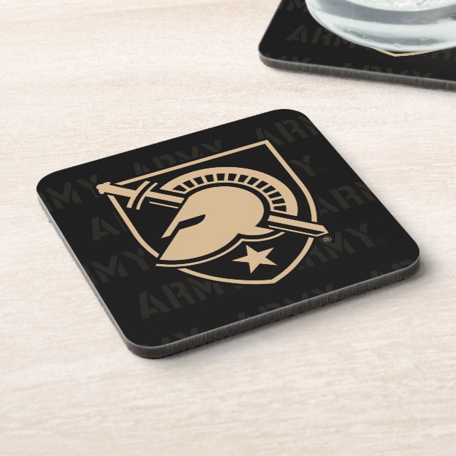 United States Military Academy Logo Watermark Beverage Coaster (Left Side)