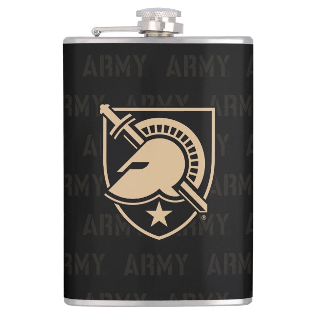 United States Military Academy Logo Watermark Flask (Front)