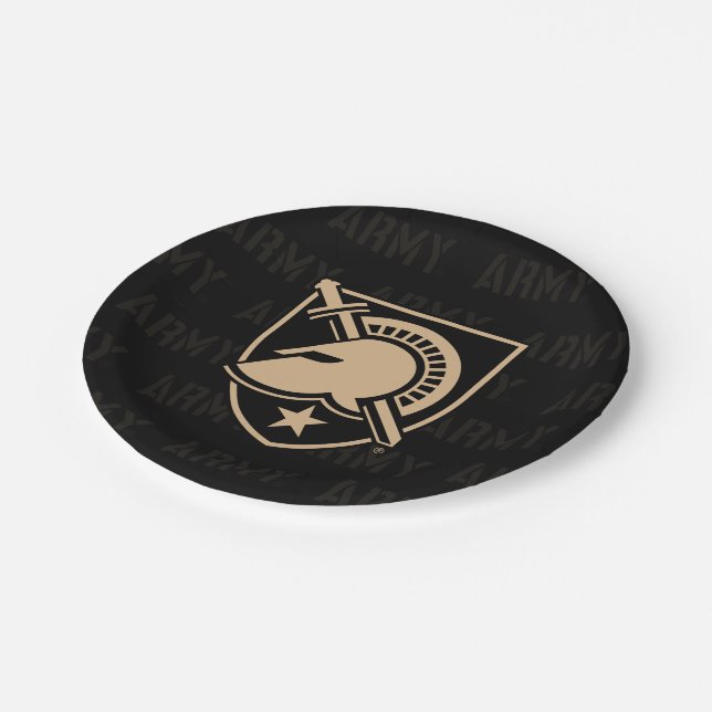 United States Military Academy Logo Watermark Paper Plates (Angled)