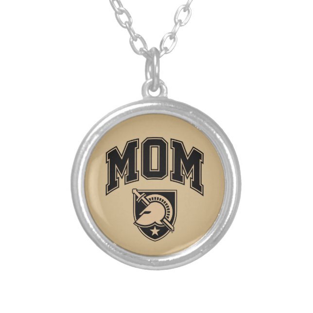 United States Military Academy Mom Silver Plated Necklace (Front)