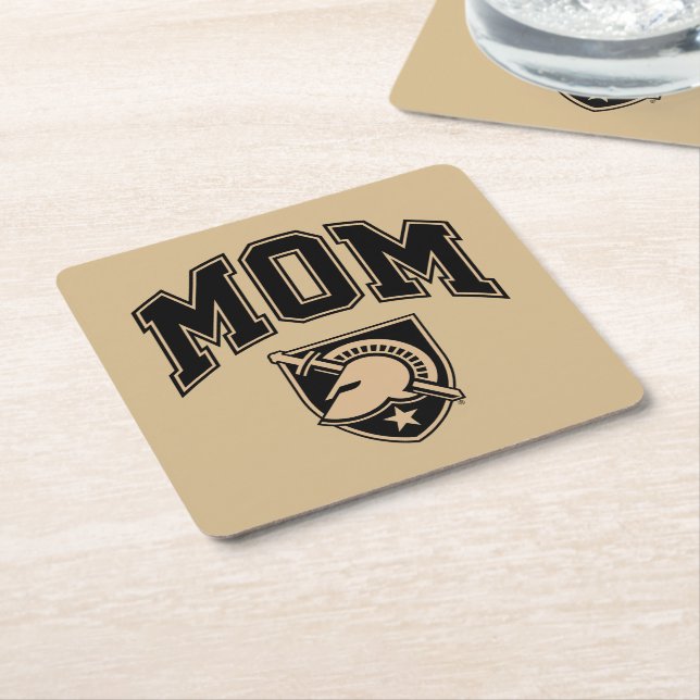 United States Military Academy Mom Square Paper Coaster (Angled)