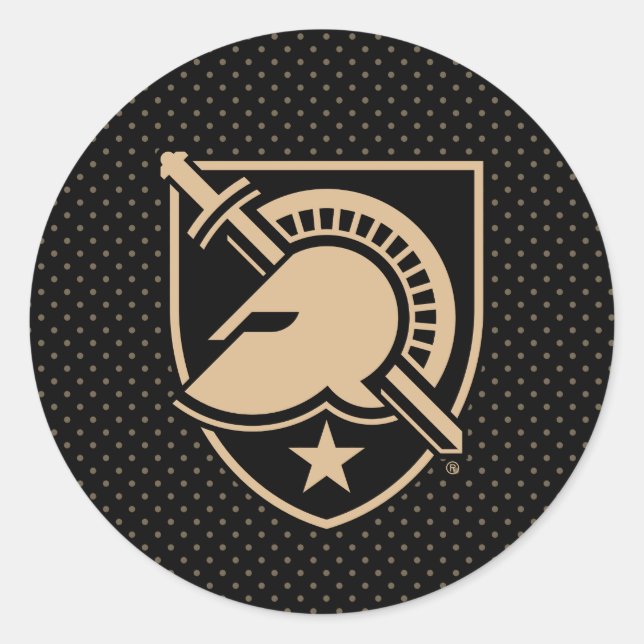 United States Military Academy Polka Dot Pattern Classic Round Sticker (Front)