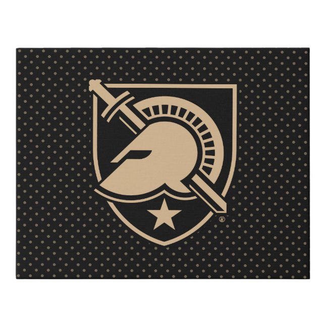 United States Military Academy Polka Dot Pattern Faux Canvas Print (Front)