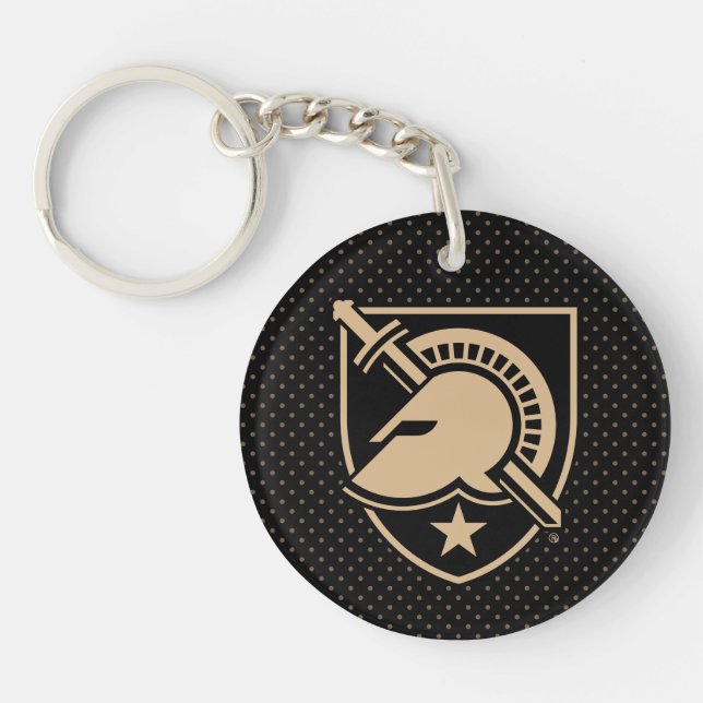 United States Military Academy Polka Dot Pattern Keychain (Front)