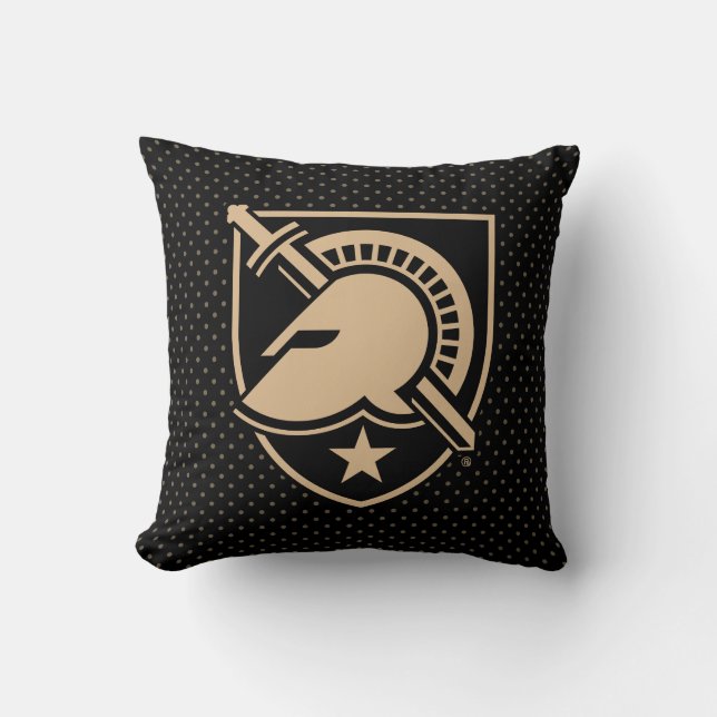 United States Military Academy Polka Dot Pattern Throw Pillow (Front)