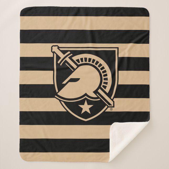 United States Military Academy Stripes Sherpa Blanket (Front)