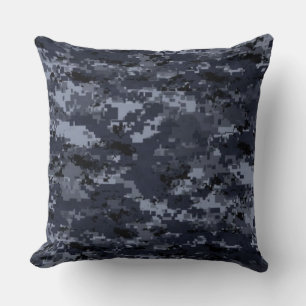 United States Military Blue Camouflage Pillow