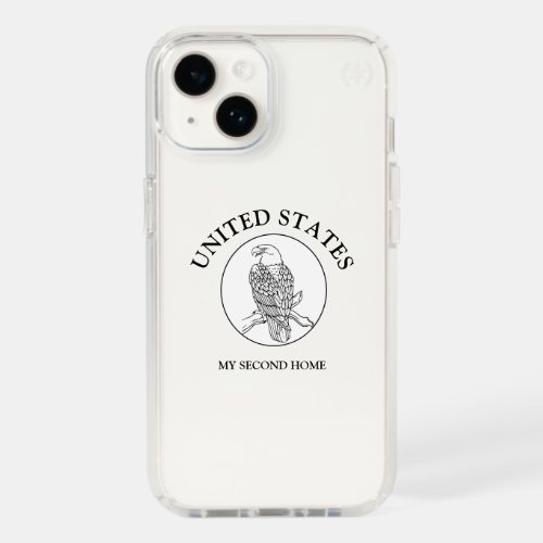 United States My Second Home Clear Case black