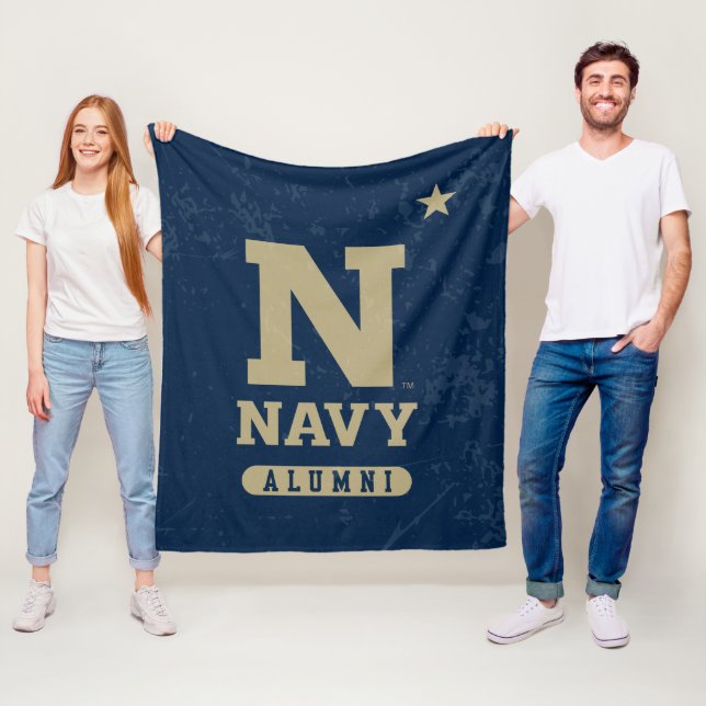 United States Naval Academy Alumni Distressed Fleece Blanket (In Situ)