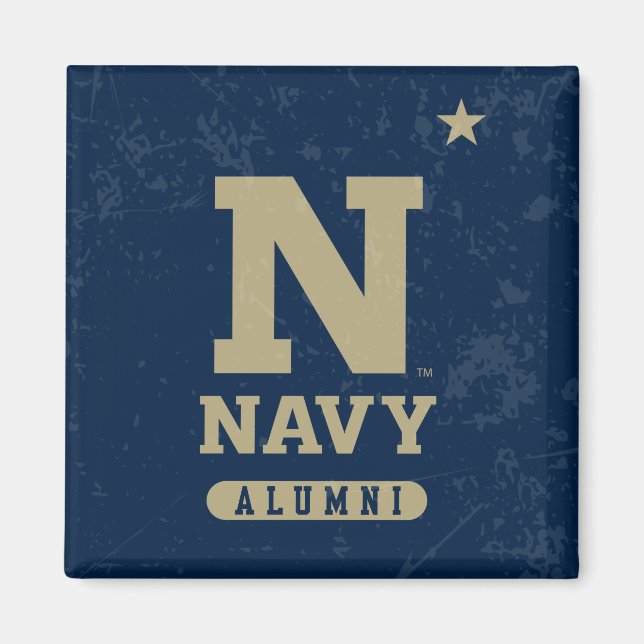 United States Naval Academy Alumni Distressed Magnet (Front)