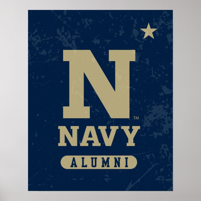 United States Naval Academy Alumni Distressed Poster (Front)