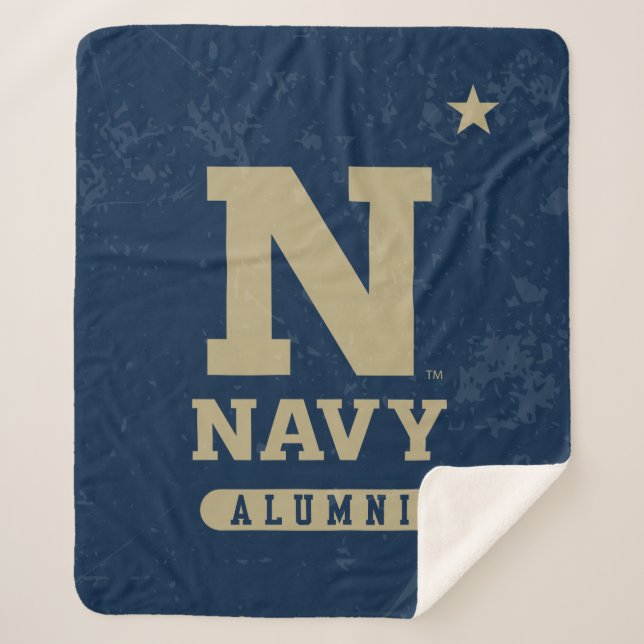 United States Naval Academy Alumni Distressed Sherpa Blanket (Front)