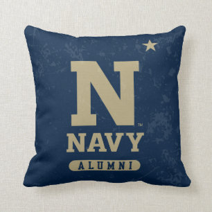 United States Naval Academy Alumni Distressed Throw Pillow