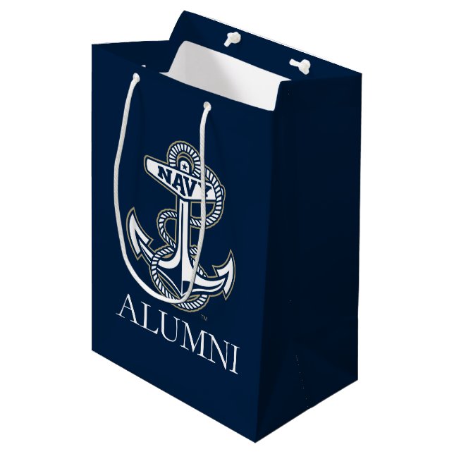 United States Naval Academy Alumni Medium Gift Bag (Front Angled)