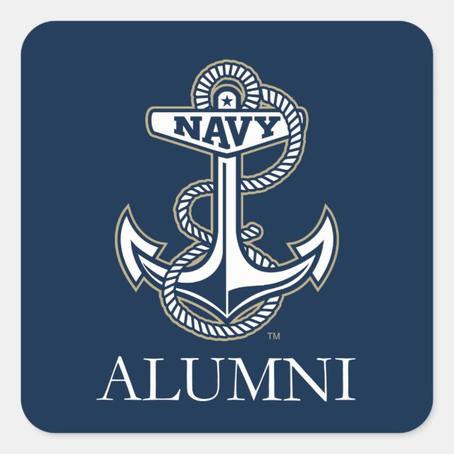 United States Naval Academy Alumni Square Sticker (Front)