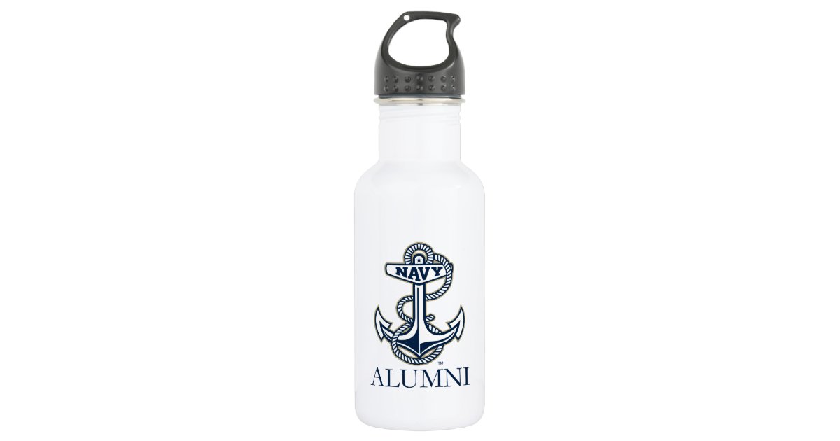  32oz Navy Stainless Steel Water Bottle with Engraved Navy Logo  - US Navy Pride on the Go - Navy Gifts