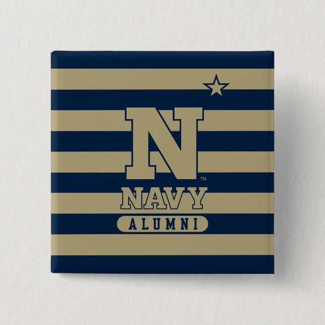 United States Naval Academy Alumni Stripes Button (Front)