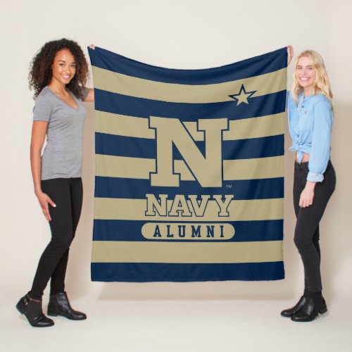 United States Naval Academy Alumni Stripes Fleece Blanket