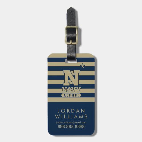 United States Naval Academy Alumni Stripes Luggage Tag