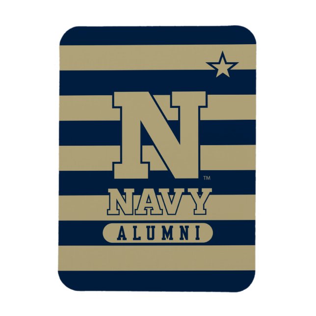 United States Naval Academy Alumni Stripes Magnet (Vertical)