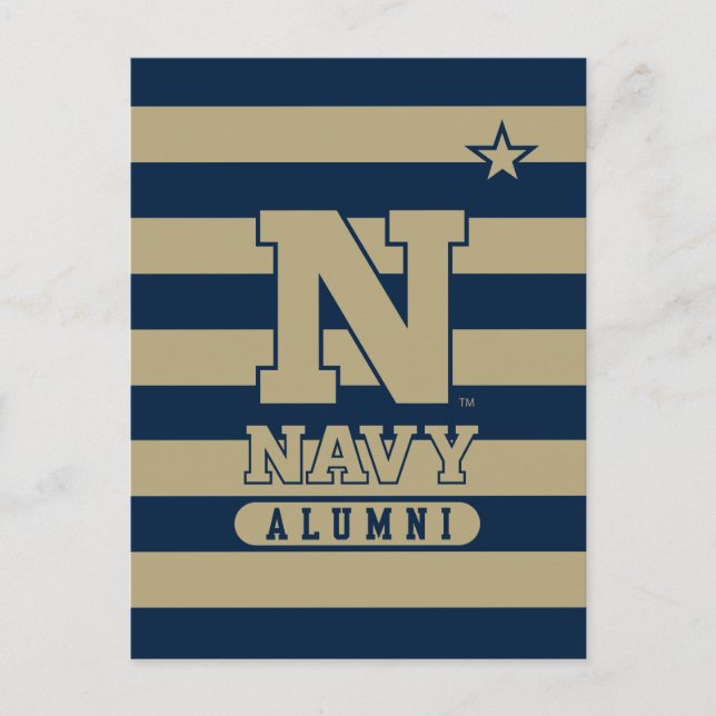 United States Naval Academy Alumni Stripes Postcard (Front)