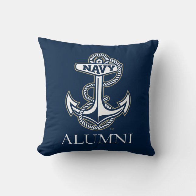 United States Naval Academy Alumni Throw Pillow (Front)