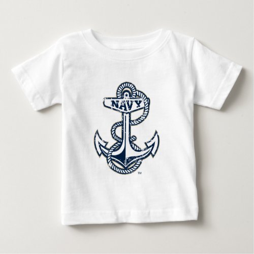 United States Naval Academy Anchor Distressed Baby T_Shirt