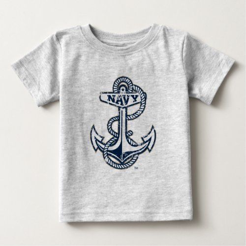 United States Naval Academy Anchor Distressed Baby T_Shirt