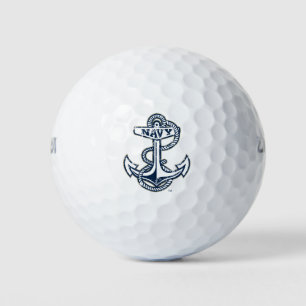 United States Naval Academy Anchor Distressed Golf Balls