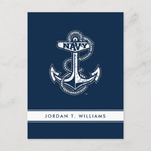 United States Naval Academy Anchor Distressed Invitation Postcard