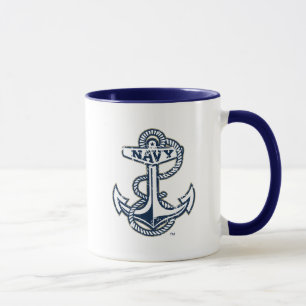 United States Naval Academy Anchor Distressed Mug
