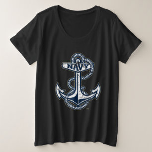 United States Naval Academy Anchor Distressed Plus Size T-Shirt