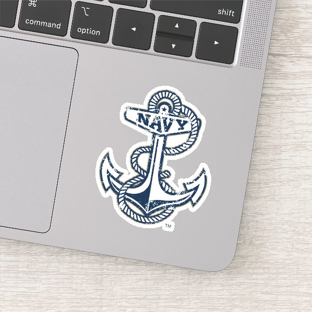 United States Naval Academy Anchor Distressed Sticker (Detail)