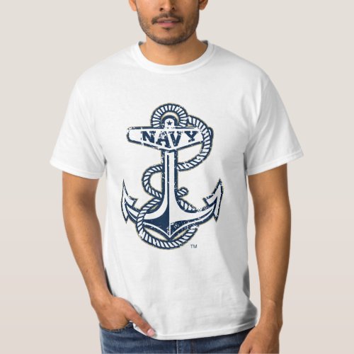 United States Naval Academy Anchor Distressed T_Shirt