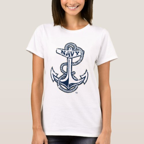 United States Naval Academy Anchor Distressed T_Shirt