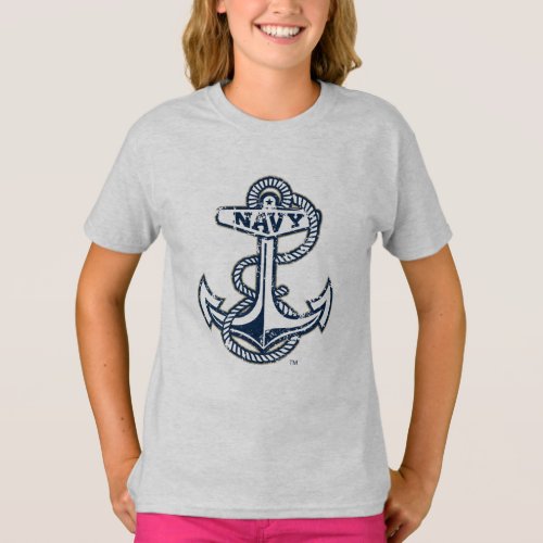 United States Naval Academy Anchor Distressed T_Shirt