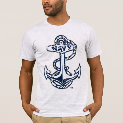 United States Naval Academy Anchor Distressed T_Shirt