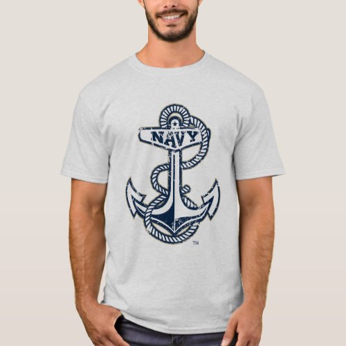 United States Naval Academy Anchor Distressed T_Shirt