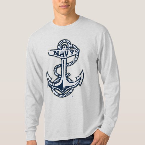 United States Naval Academy Anchor Distressed T_Shirt