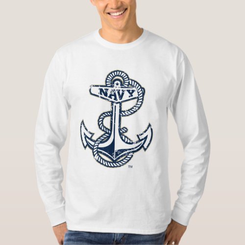 United States Naval Academy Anchor Distressed T_Shirt