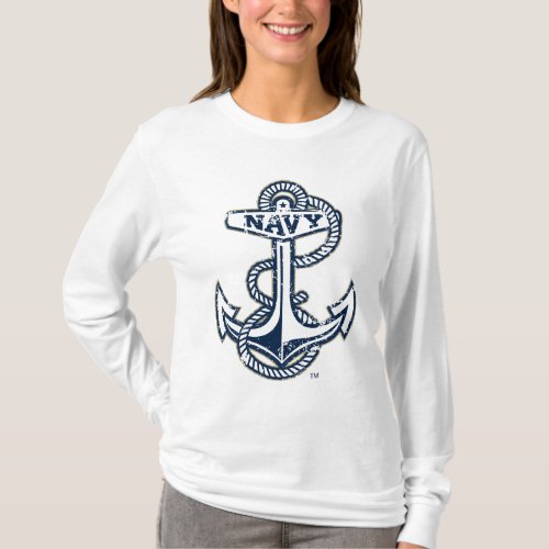 United States Naval Academy Anchor Distressed T_Shirt