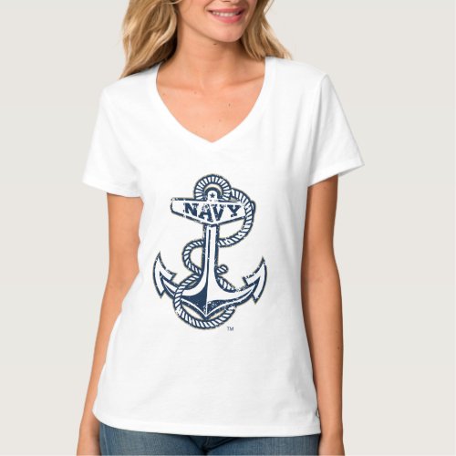 United States Naval Academy Anchor Distressed T_Shirt