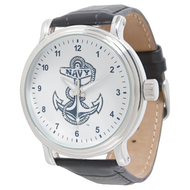 United States Naval Academy Anchor Distressed Watch (Angled)