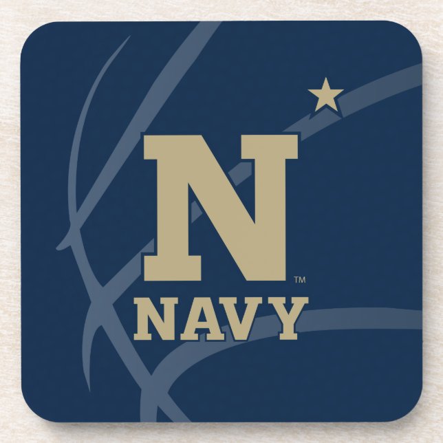 United States Naval Academy Basketball Beverage Coaster (Front)